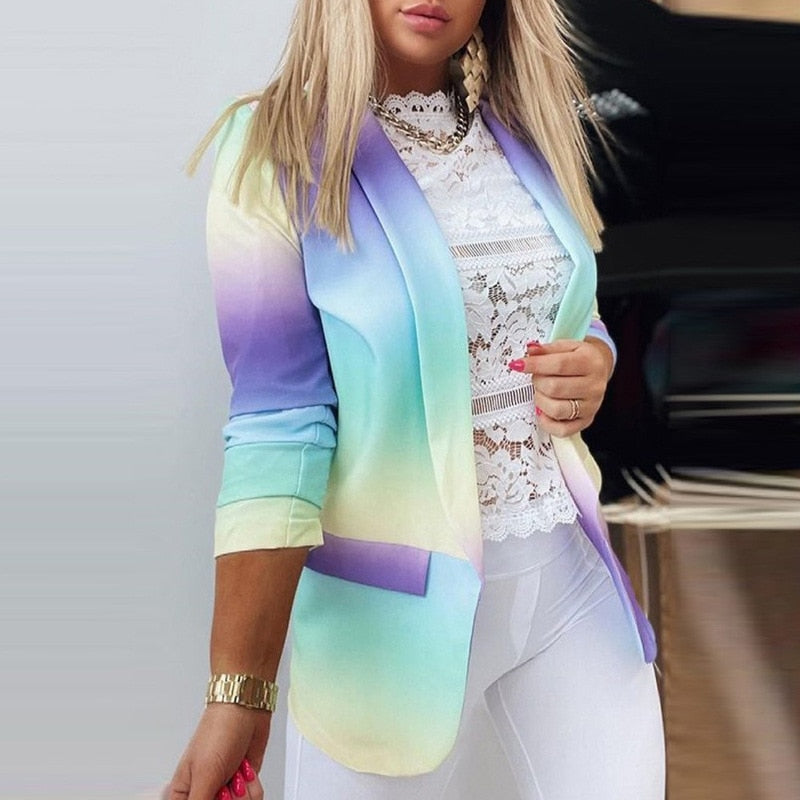 Liana | Blazer mit Stilvollem Tie-Dye-Muster für Herbst und Alltag