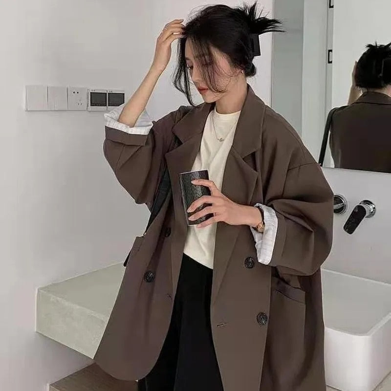 Livia | Leder-Blazer mit lässiger Eleganz und hochwertigem Material für Frauen
