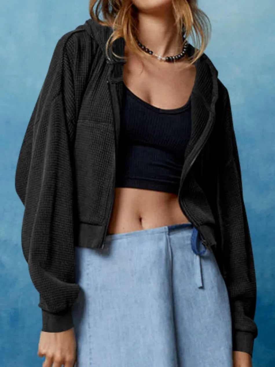 Livia | Gekürzte Jacke mit Wasserdichtem Material und Stil für Frauen