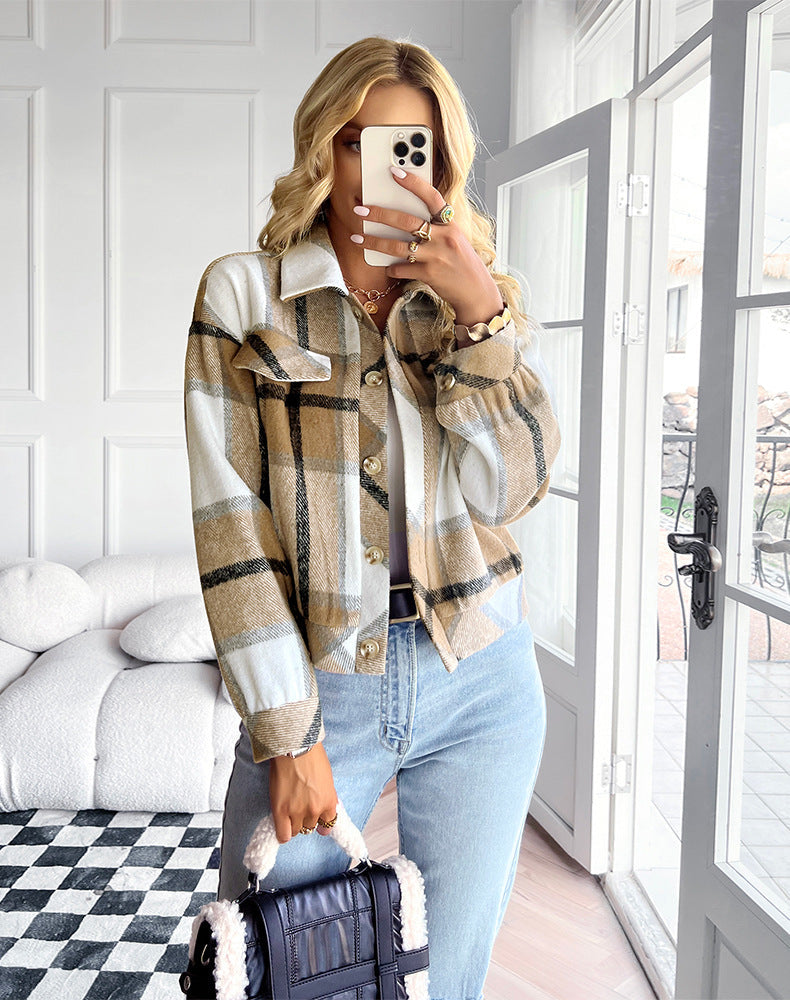 Celeste | Übergangsjacke mit Stilvollem Karomuster und Bequemer Passform für Damen