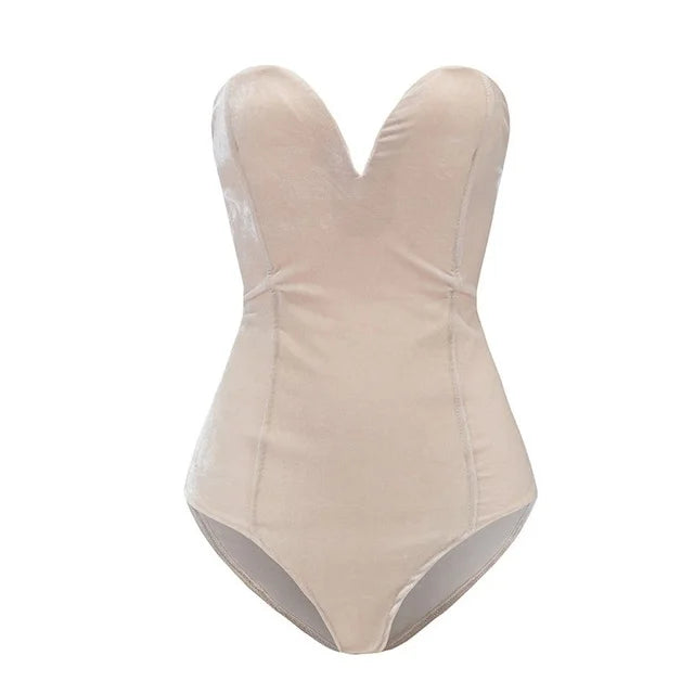 Celestia | Body aus Samt mit verführerischem Charme und festlichen Verzierungen für Damen