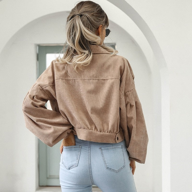 Aurelia | Cordjacke mit Kuscheligem Material und Stil für Damen