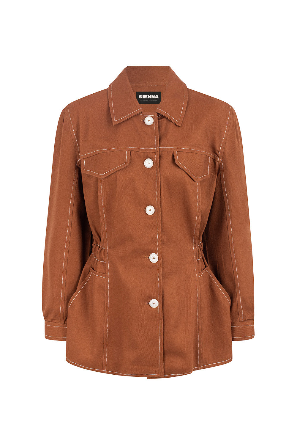 Livia | Jacke mit eleganten Ballonärmeln und kontrastierenden Nähten für Frauen