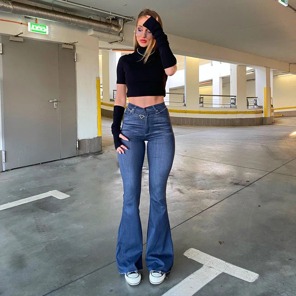 Livia | High-Waist Jeans mit Bequemen Stretch und Vintage-Flair für Damen