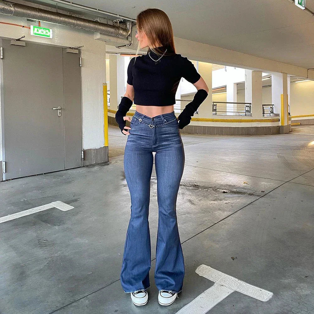 Livia | High-Waist Jeans mit Bequemen Stretch und Vintage-Flair für Damen