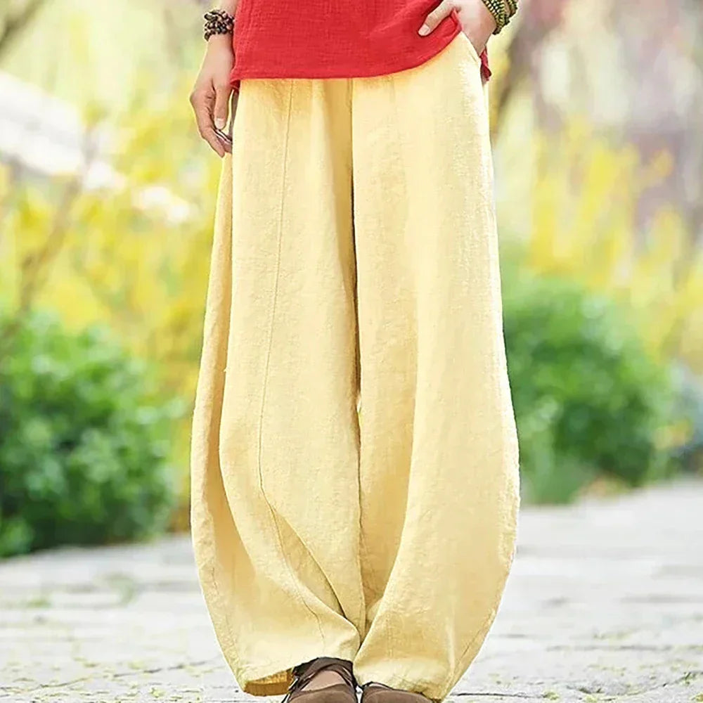 Lucia | Hose mit Atmungsaktiver Baumwoll-Leinen-Mischung für den Frühling und Sommer