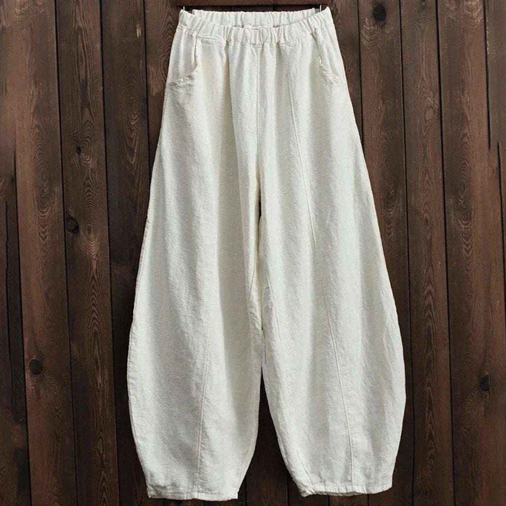 Lucia | Hose mit Atmungsaktiver Baumwoll-Leinen-Mischung für den Frühling und Sommer