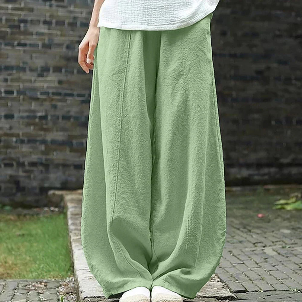 Lucia | Hose mit Atmungsaktiver Baumwoll-Leinen-Mischung für den Frühling und Sommer