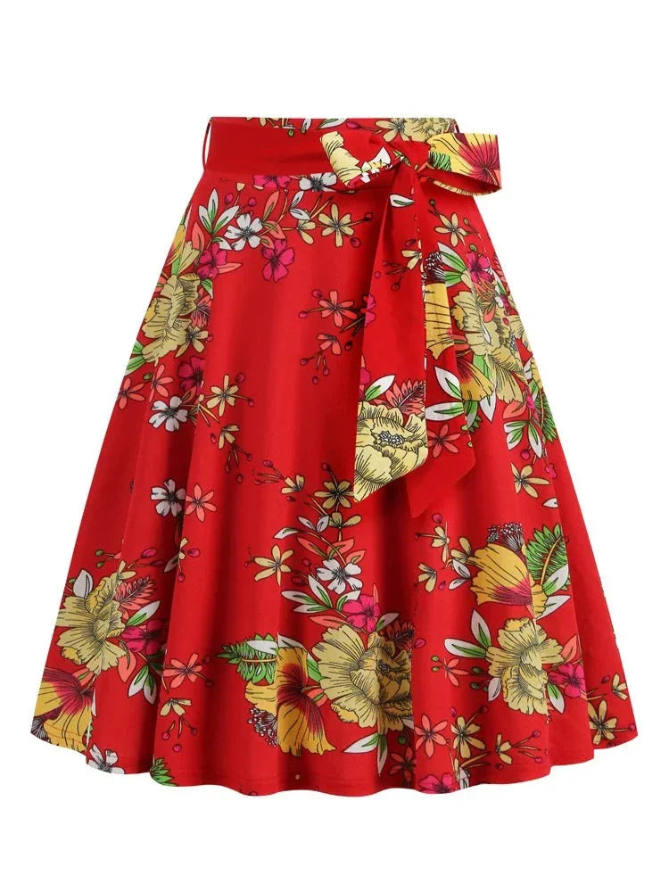 Amara | Midi-Rock mit Blumenmuster und Eleganter Schnittführung für Frauen im Sommer