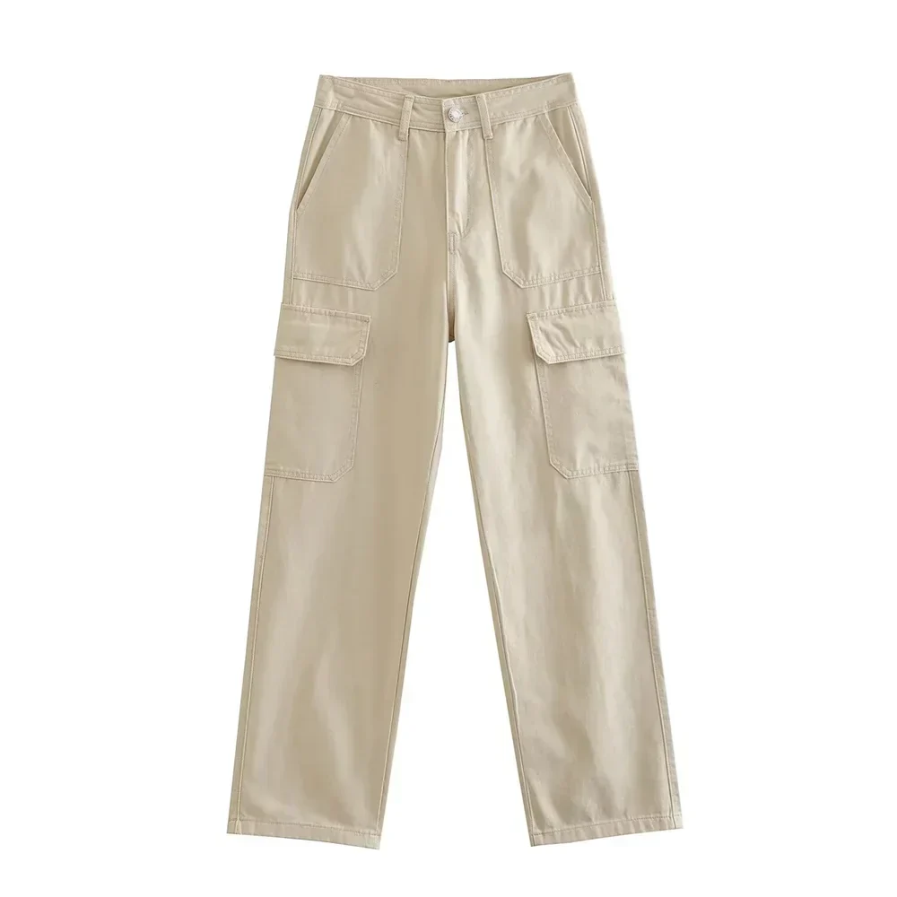 Livia | Hochtaillierte Hose mit Retro-Stil und Mehrfarbigen Taschen für Damen im Sommer