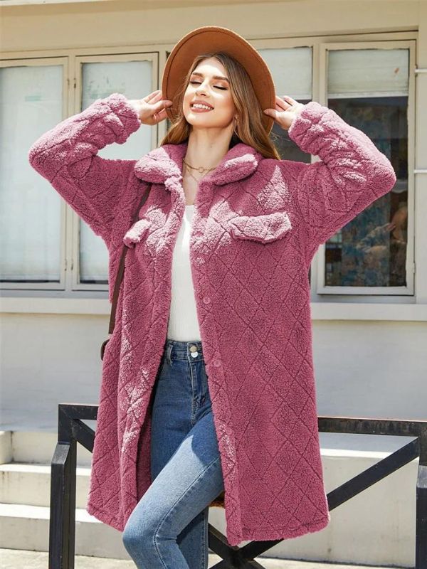 Aurelia | Mantel mit luxuriösem Komfort und rautenförmigem Design für Damen