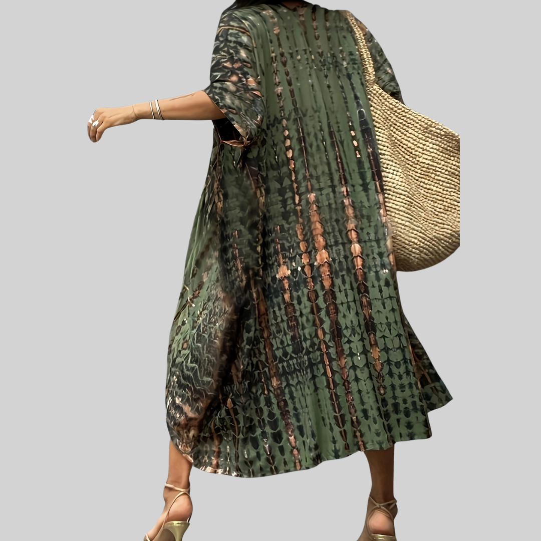 Luna | Kimono mit Boho-Print und Lockere Passform für den Strand