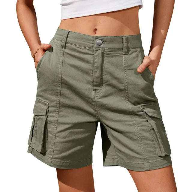 Luna | Cargo Shorts mit Elastischem Bund und Praktischen Taschen für Damen