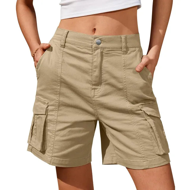 Luna | Cargo Shorts mit Elastischem Bund und Praktischen Taschen für Damen