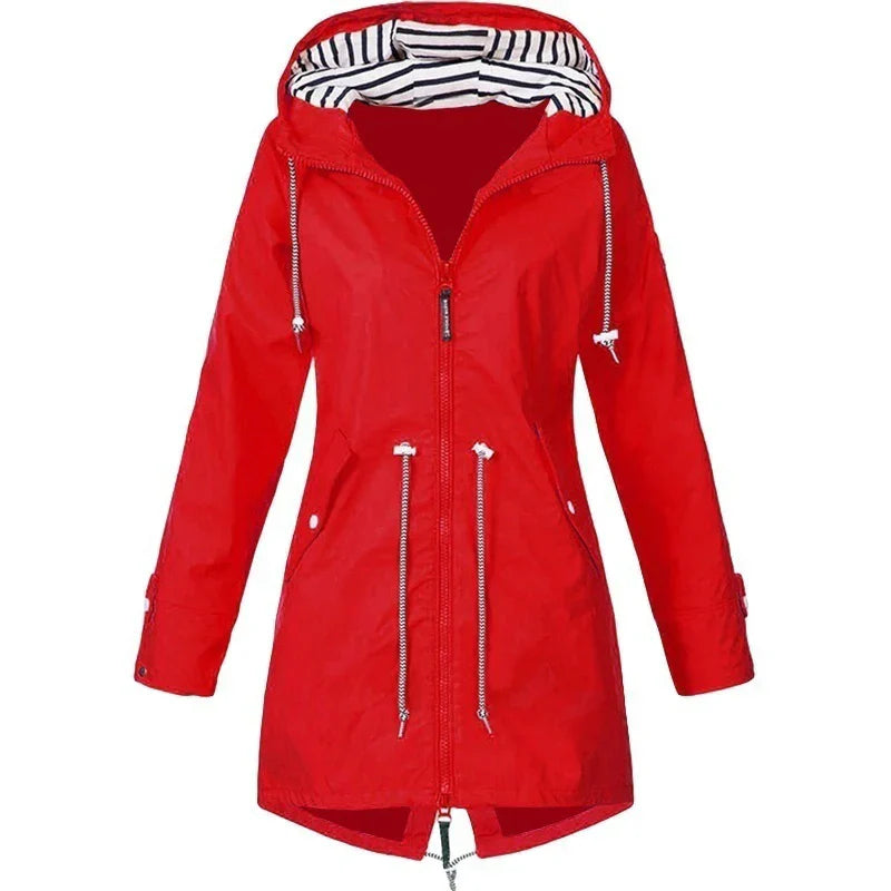 Liana | Trenchcoat mit wasserdichtem Material und verstellbarem Taillenzug für Damen