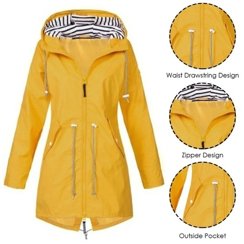 Liana | Trenchcoat mit wasserdichtem Material und verstellbarem Taillenzug für Damen