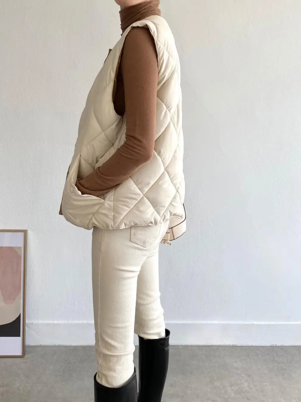 Livia | Gepolsterte Baumwollweste mit stilvollem Design für Damen