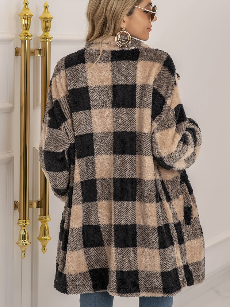 Celestia | Strickjacke mit Kariertem Muster und Eleganter Ausstrahlung für den Winter