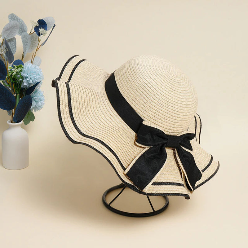 Celestia | Panama-Strohhut mit Eleganter Schleife für Damen