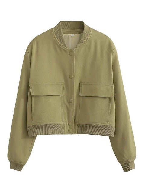 Livia | Bomberjacke mit stilvollen Maxi-Taschen für Damen