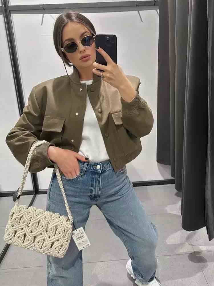 Livia | Bomberjacke mit stilvollen Maxi-Taschen für Damen