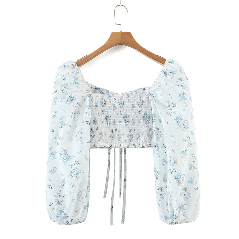 Zephyr | Gekürztes Oberteil mit Blumenmuster