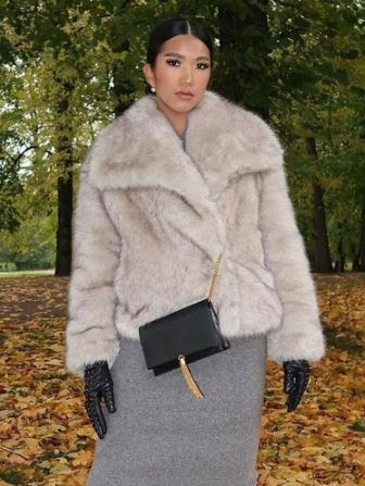 Liora | Kunstpelz-Mantel mit Wasserdichtem Material und Stilvollem Design für Damen