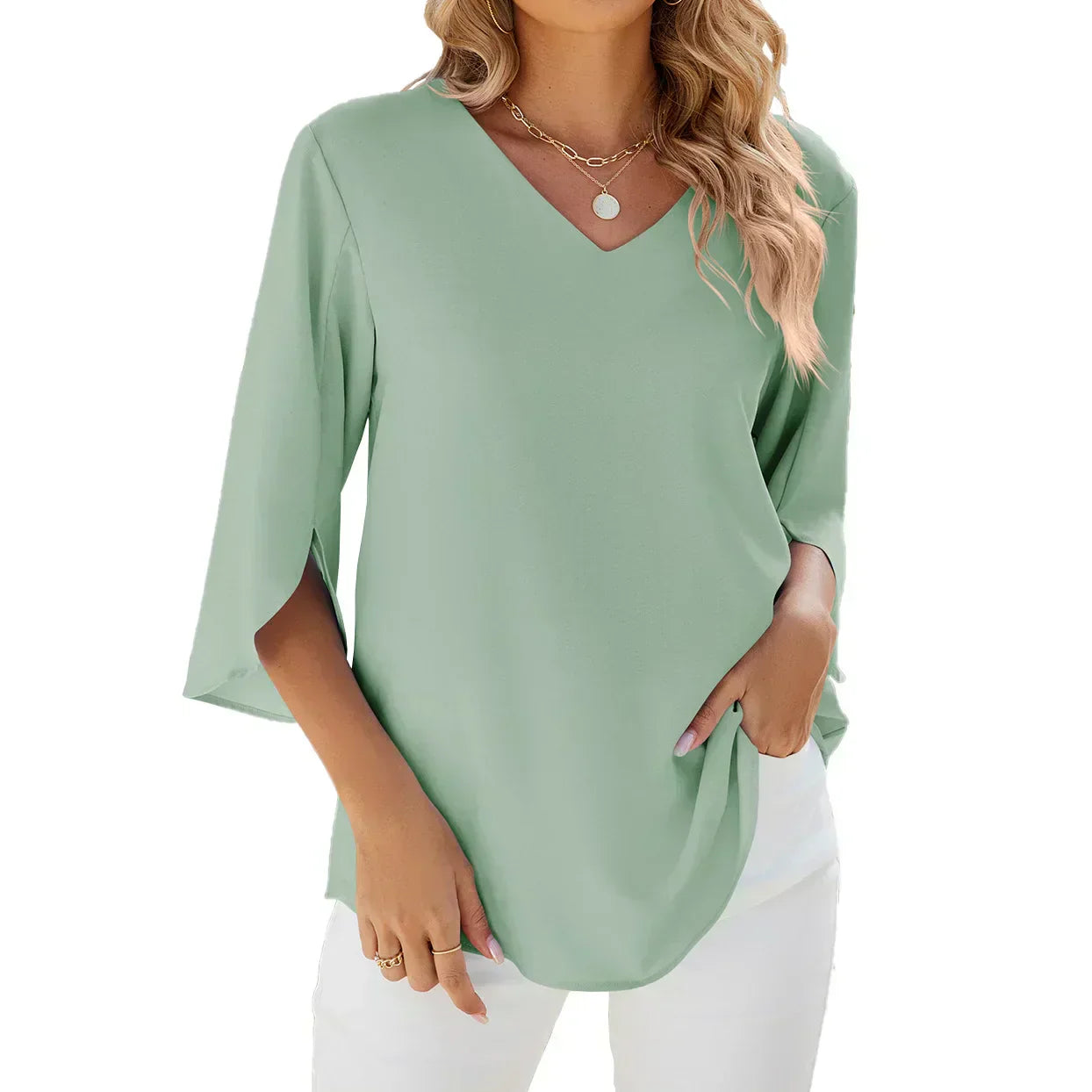 Zephyr | Bluse Mit V-Ausschnitt – Elegante Und Vielseitige Wahl Für Jeden Anlass