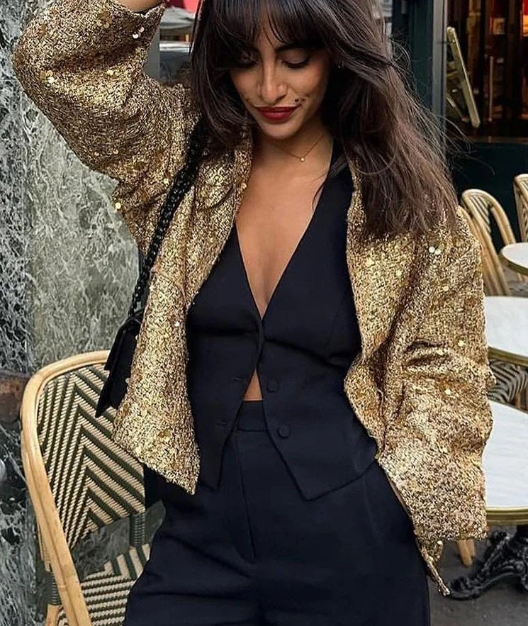 Celestia | Jacke mit Glamourösen Pailletten für Frauen