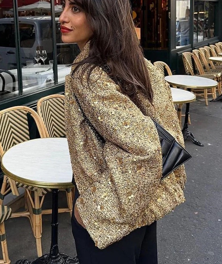 Celestia | Jacke mit Glamourösen Pailletten für Frauen