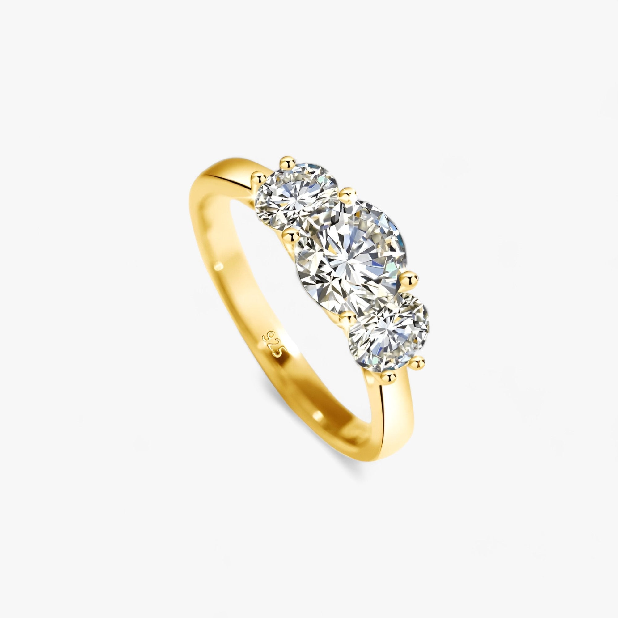 Celestia | Moissanit-Ringe aus Gelbgold mit Luxusdesign für Damen
