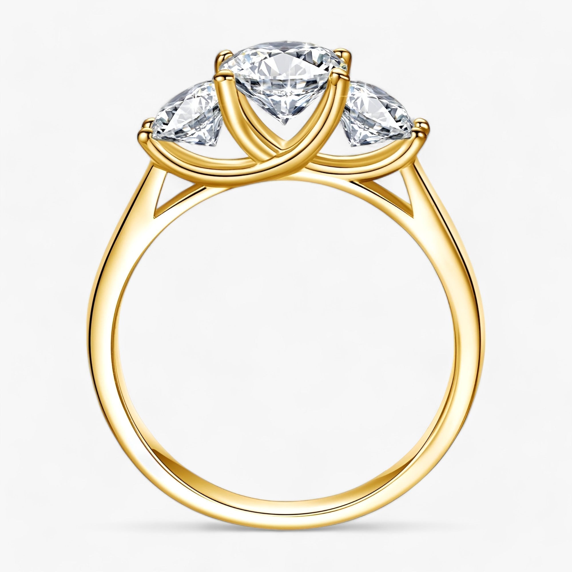 Celestia | Moissanit-Ringe aus Gelbgold mit Luxusdesign für Damen
