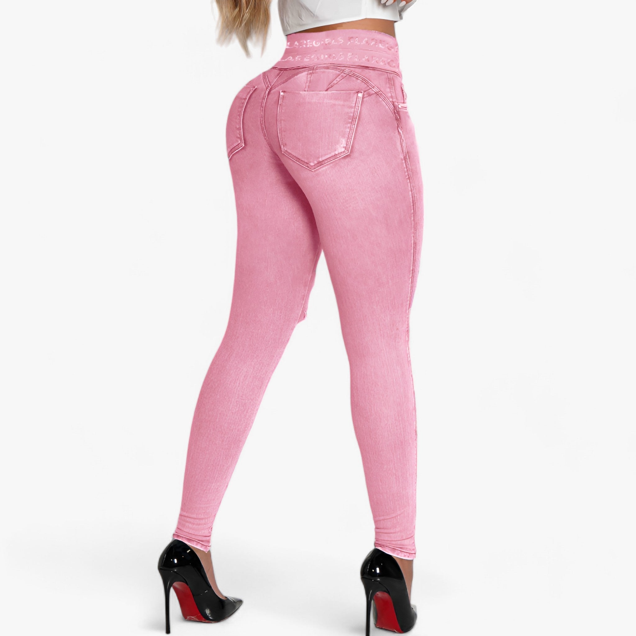 Liora | Slim-Fit Jeans mit Zerrissenen Details und Hohem Bund für Damen