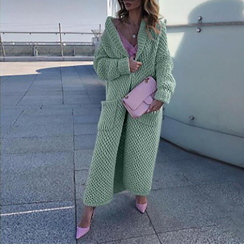 Liana | Langer Cardigan mit Wasserdichtem Material und Stilvollem Look für Frauen