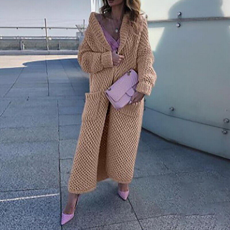 Liana | Langer Cardigan mit Wasserdichtem Material und Stilvollem Look für Frauen