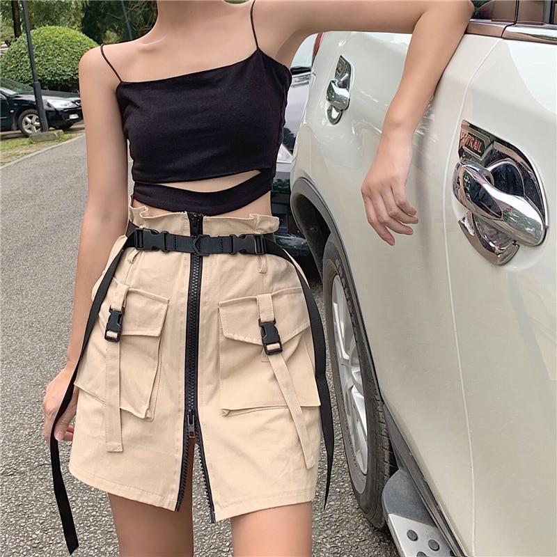 Liora | Minirock mit Stilvollem Streifenmuster und Praktischen Taschen für Frauen