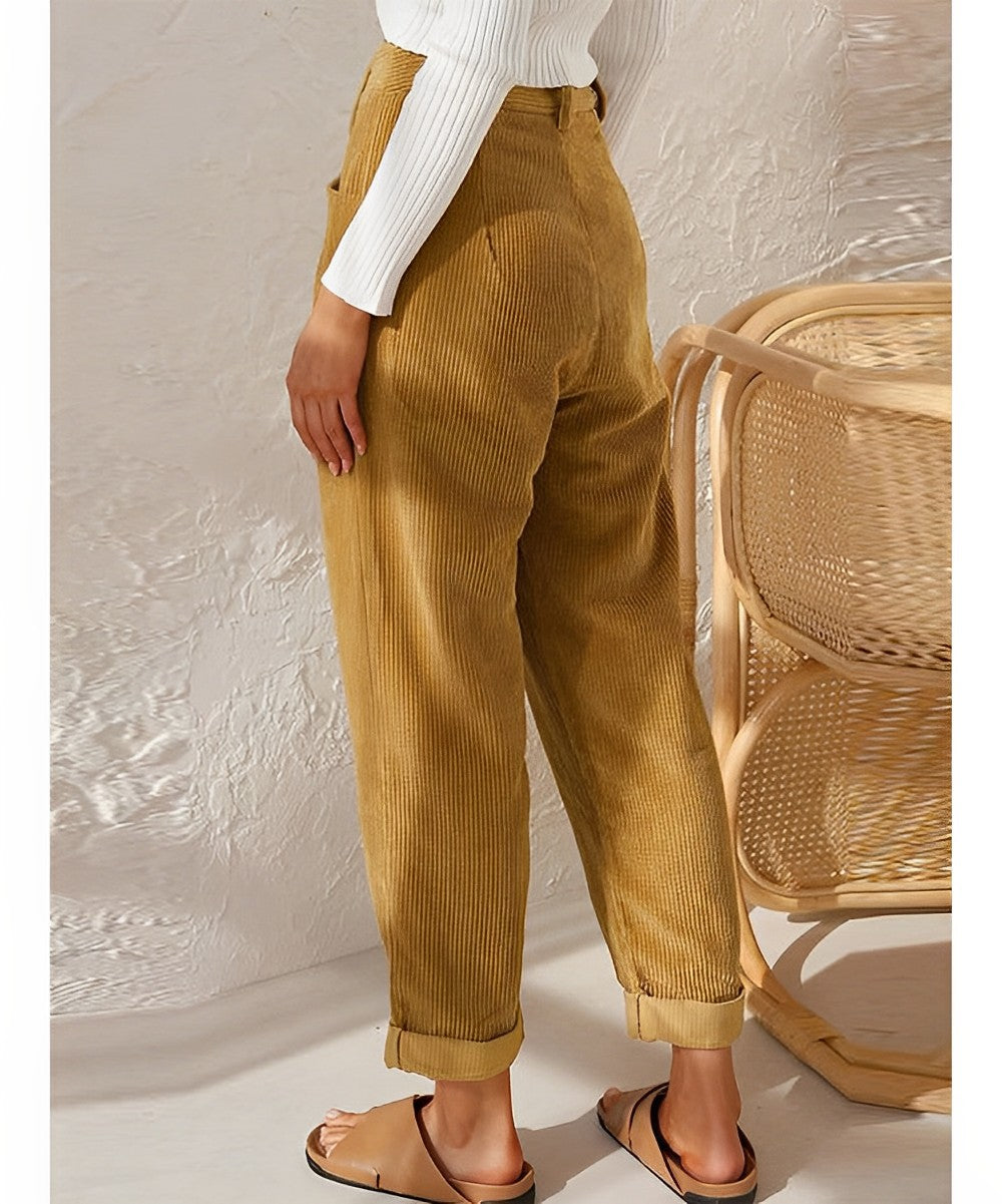 Liora | Gerade Hose aus Cord mit Stilvollem Design und Bequemlichkeit für Damen