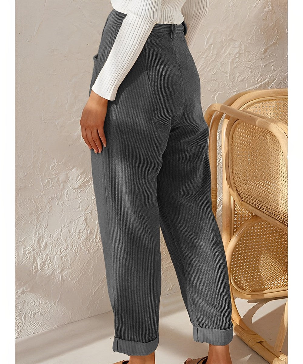 Liora | Gerade Hose aus Cord mit Stilvollem Design und Bequemlichkeit für Damen